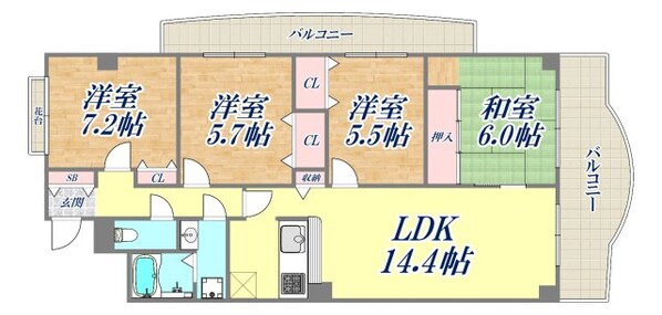 デメテル高取台の物件間取画像